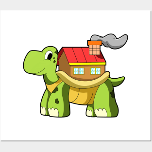 Turtle with House Posters and Art